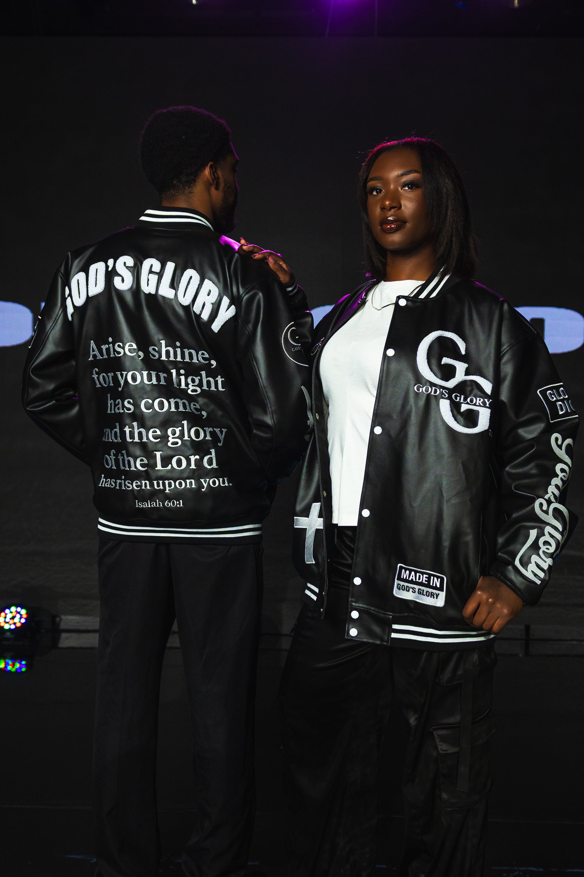 GOD’S GLORY™ Leather Letterman Jacket - GOD'S GLORY LLC