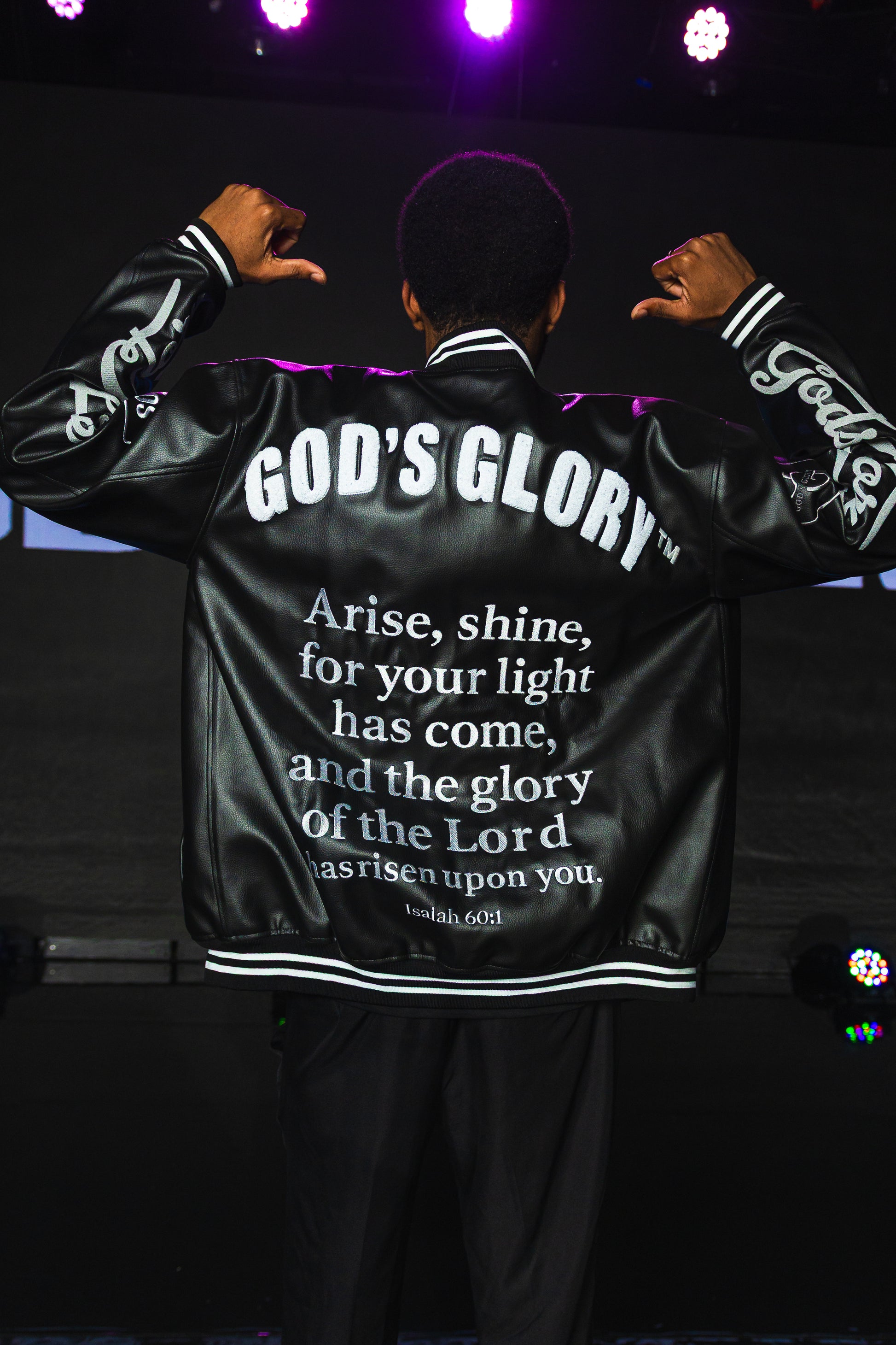 GOD’S GLORY™ Leather Letterman Jacket - GOD'S GLORY LLC