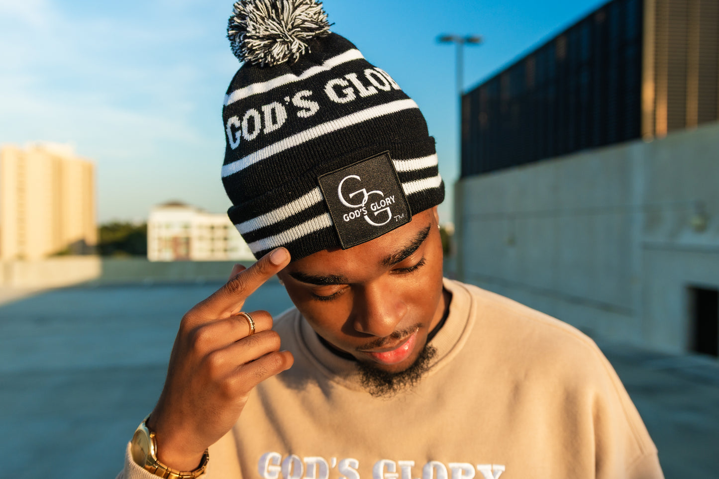 GOD’S GLORY™ Embroidered Beanie – Christian Streetwear